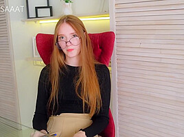 A Trip To A Psychologist Ended With Sex With A Cute Girl In Stockings