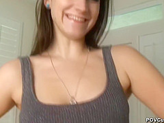 Addie Juniper In Pov Creampie Eating With Pussy Full Of Cum And Chastity