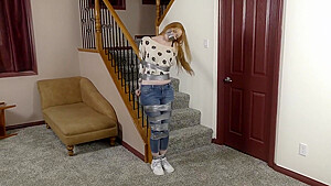Adorable Redhead Walks In On Robber Gets Bound And Gagged F