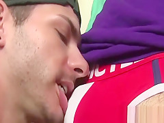 Adorable Tristan Mathews sucks Mason Lears huge cock