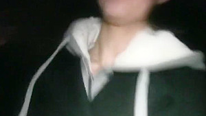 Agent fucks slut at night outdoors