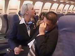 AirHostess gives Handjob