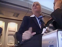AirHostess gives Handjob