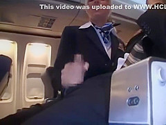AirHostess gives Handjob