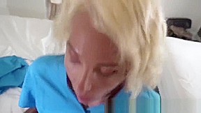 Alexis Andrews helps relieve a Hard Dick