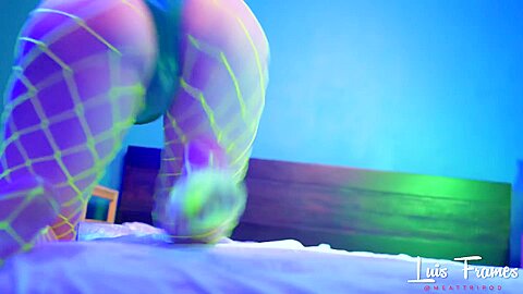 Alien teen 18+ Stretches Her Asshole With A Glass Dildo And Gets Anally Fucked