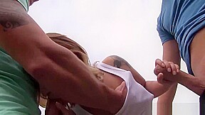 Amazing Babe Getting Pussy Owned Along Side This Bi Guy