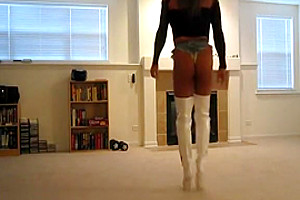 Amazing amateur shemale video with Webcam scenes