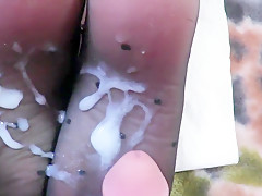 Amazing homemade Foot Fetish, Cumshot sex scene
