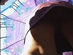 An amateur milf brunette upskirt ass