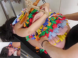 Anally rammed sub Xaya mouth fucked