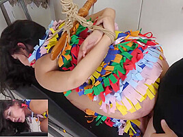 Anally rammed sub Xaya mouth fucked