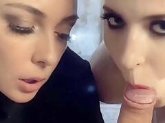 Anastasia Ocean - Teaching My Little Slut To Suck Dick Like A Pro  Double Blowjob  Cu