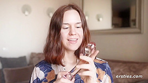 Anca Grabs The Glass Dildo
