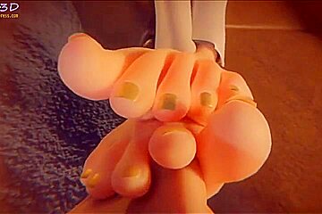 Anime Bombshells Use Their Sexy Feet To Massage Dicks In A Compilation