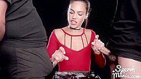 Apolonia Lapiedra In Uses Cum To Stroke A Bunch Of Dicks