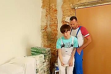 Apprentice Twink Learning The Job With Horny Worker