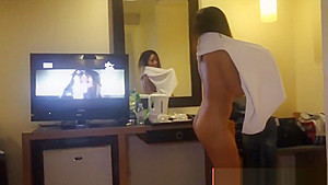 Asian Bar Girl Gets Naked