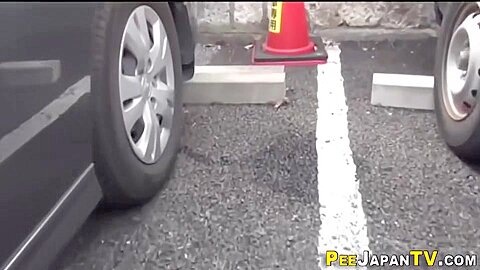 Asian Young Babe Girl Public Pees