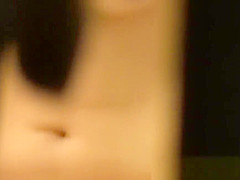 Asian babe watched shower
