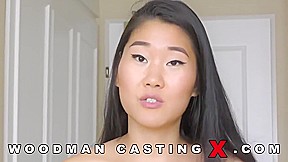 Asian girl gets fucked in both her holes well katana