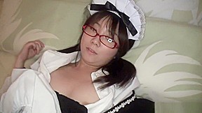 Asian maid having her pussy gouged