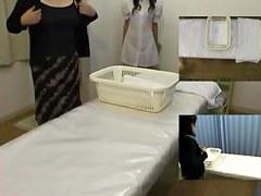 Asian peep video with sexy gal touching her friend