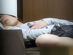 Asian teen 18+ rubs herself