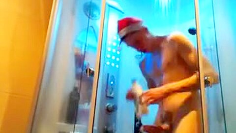 Athletic Russian Boy With Big Cock Cums In Shower
