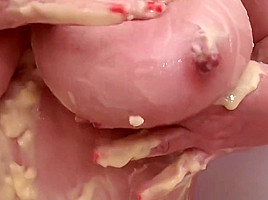 Auntie Trisha Sploshing in The Bath