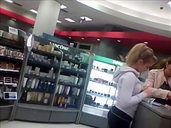 Awesome teen 18+ Booty in the Mall Yoga Pants