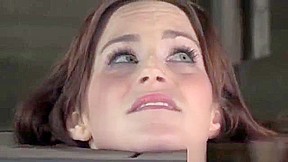 BDSM sub spanked while in stocks