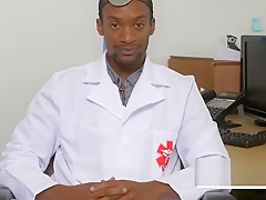 BLACK fake doctor FINGERS coworkers ass in front of the boss