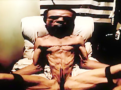 BOUND SPREAD LEG ORGASM