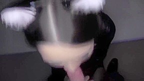 Babe Asian Blowjob and Sex with Cumshot