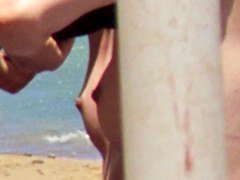 Babe caught topless in Agia Marina, Creta