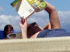 Babe caught topless in Agia Marina, Creta
