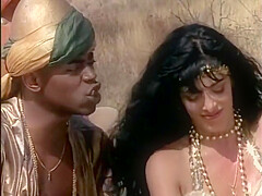 Beautiful Brunette In Exotic Costume Sucks Black Dick