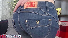 Beautiful Dreamy Blue Eyed Babe Tight Jeans Teases Big Cock To Get Anal