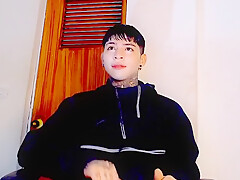 Beautiful Latino Teen 18+ Jerking Off - Mega Cumshot