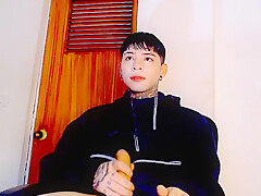 Beautiful Latino Teen 18+ Jerking Off - Mega Cumshot