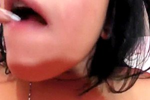 Beautiful Ruby selfsucks and cums in mouth