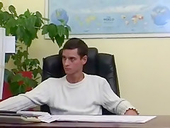 Beautiful Twinks Bareback On Office Desk