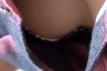 Beautiful japanese brunette downblouse vid