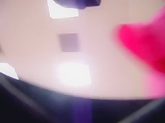 Bending over and spreading her ass cheeks