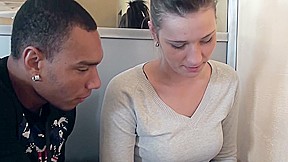 Berta in slut gets horny in a public toilet sex scene