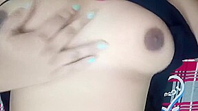 Bhabhi Showing Her Pink Wet Yummy Hairy Pussy Close-up With Her Husband In Bedroom