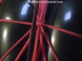 Big Ballgag Red And Black Latex