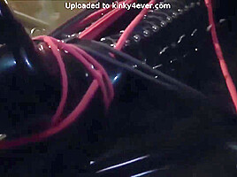 Big Ballgag Red And Black Latex