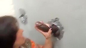 Big Cocks Gives Facial Through Glory Hole